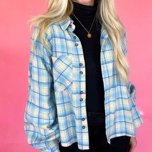 plaid button up